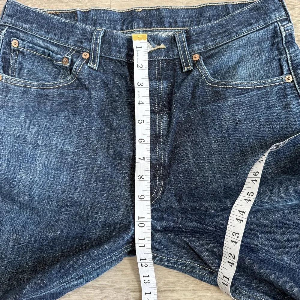 Levis 501 Dark Wash Slub Denim Jeans Mens 00501-0669 Tag 34x30 Fits 32x27 Mexico